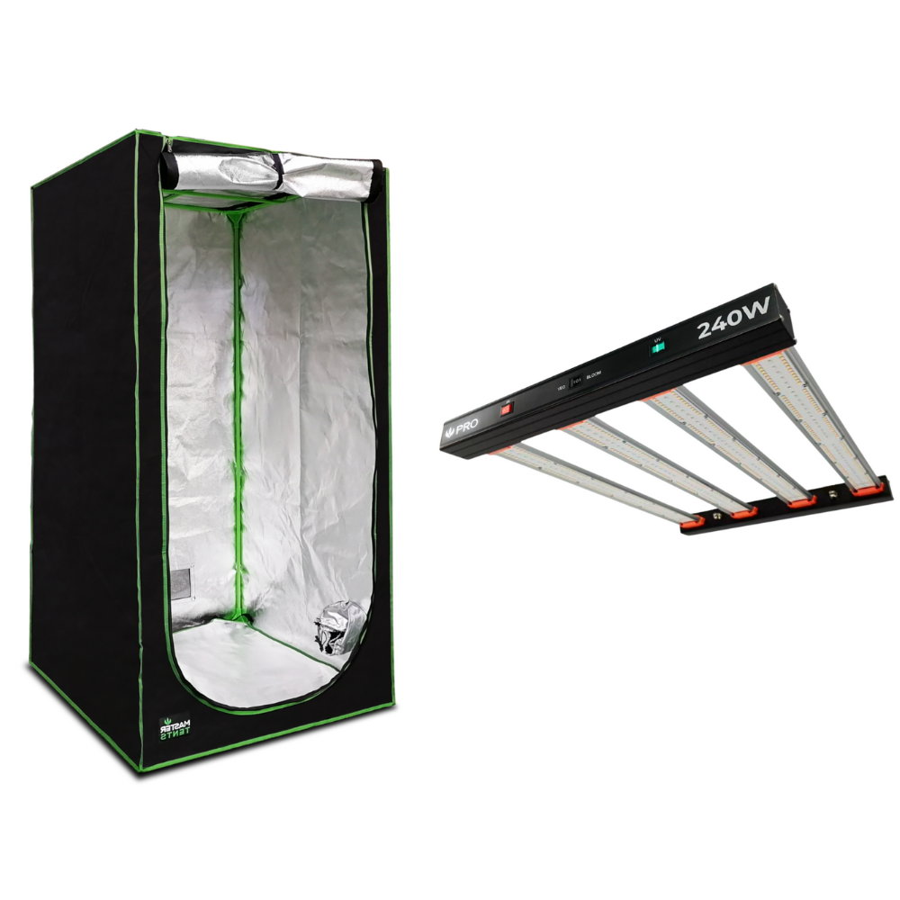Kit de Cultivo Estufa Tenda 100x100x200 + Quantum Barra Qb 240W PRO UV+IR Samsung LM301H EVO